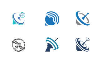Satelite Global Vector icon design illustration Template v.19