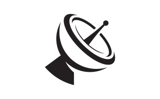 Satelite Global Vector icon design illustration Template v.1