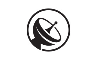 Satelite Global Vector icon design illustration Template v.2