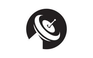 Satelite Global Vector icon design illustration Template v.6
