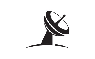 Satelite Global Vector icon design illustration Template v.9