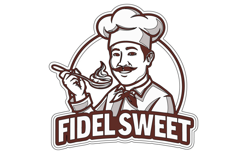 The logo illustration chef's hat Illustration