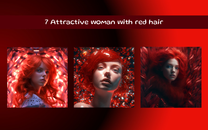 Attractive woman with red hair Illustration