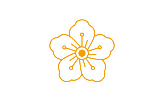Beauty flower vector icon design template illustration v.5
