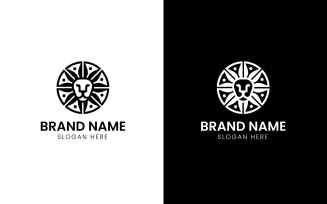 Lion Eco mascot wild logo template-729