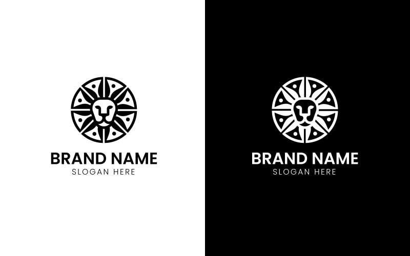 Lion Eco mascot wild logo template-729 Logo Template