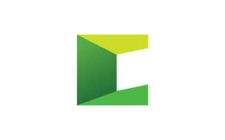 Modern C Rectangle Logo Design Template