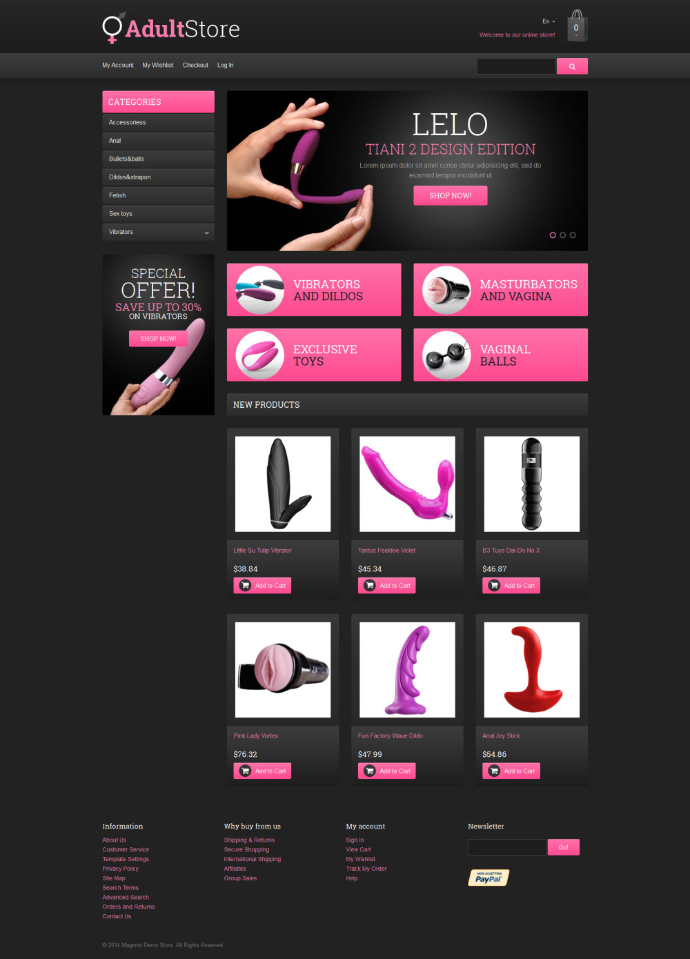 Adult Magento Theme 49365 Template Shop 