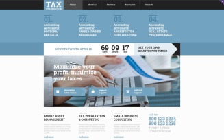 Accounting Website Responsive Website Template