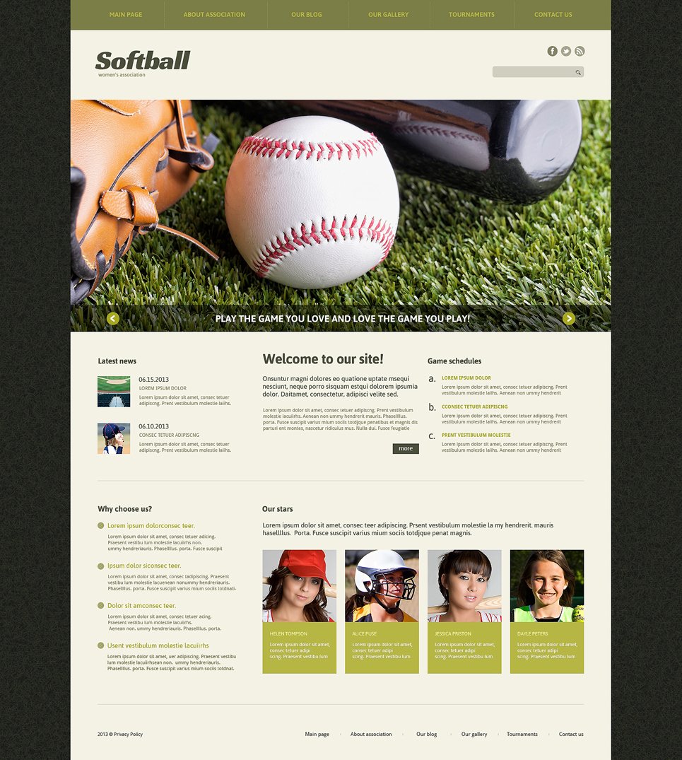 Baseball Responsive Joomla Template New Screenshots BIG