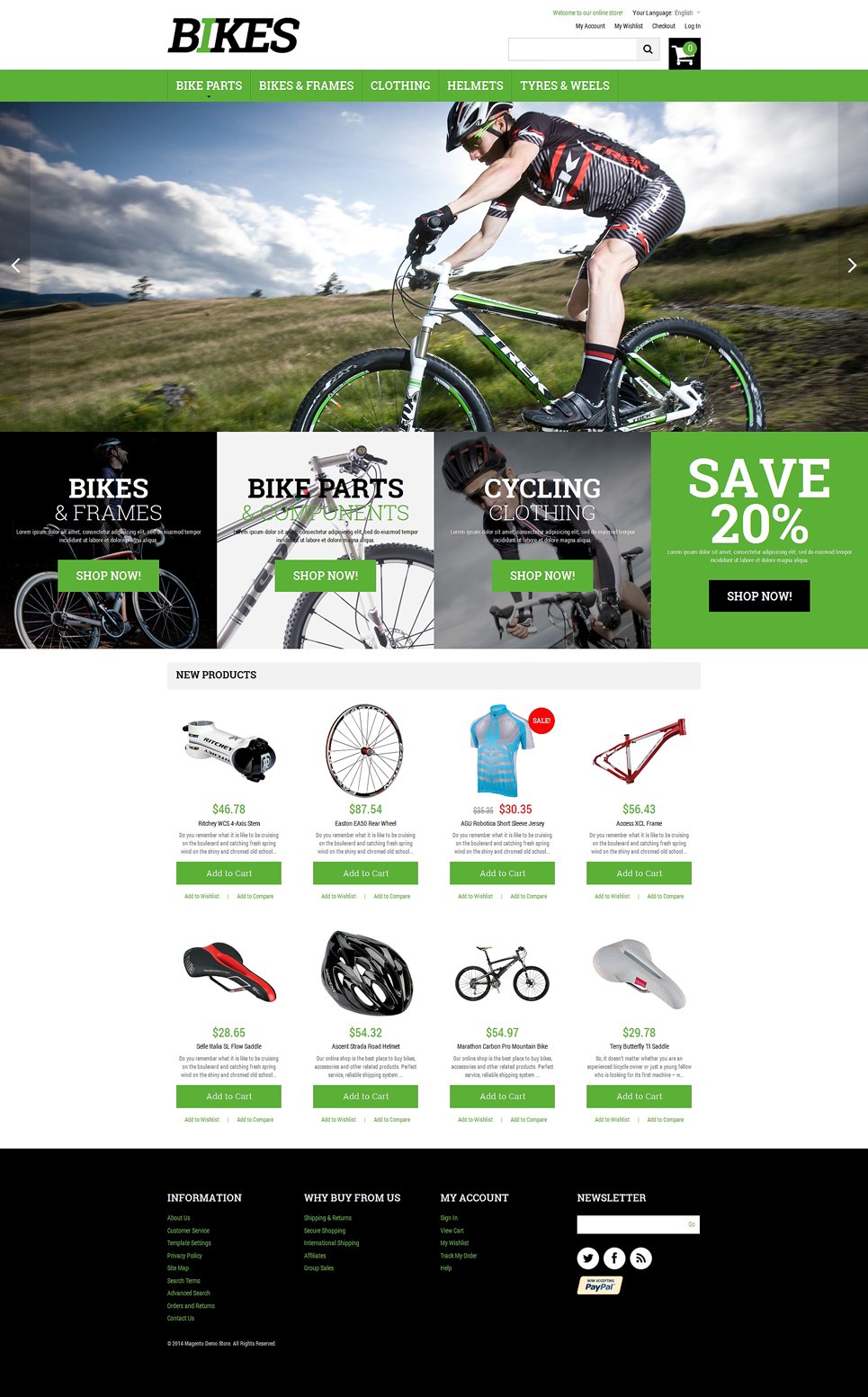 Bikes Magento Theme New Screenshots BIG