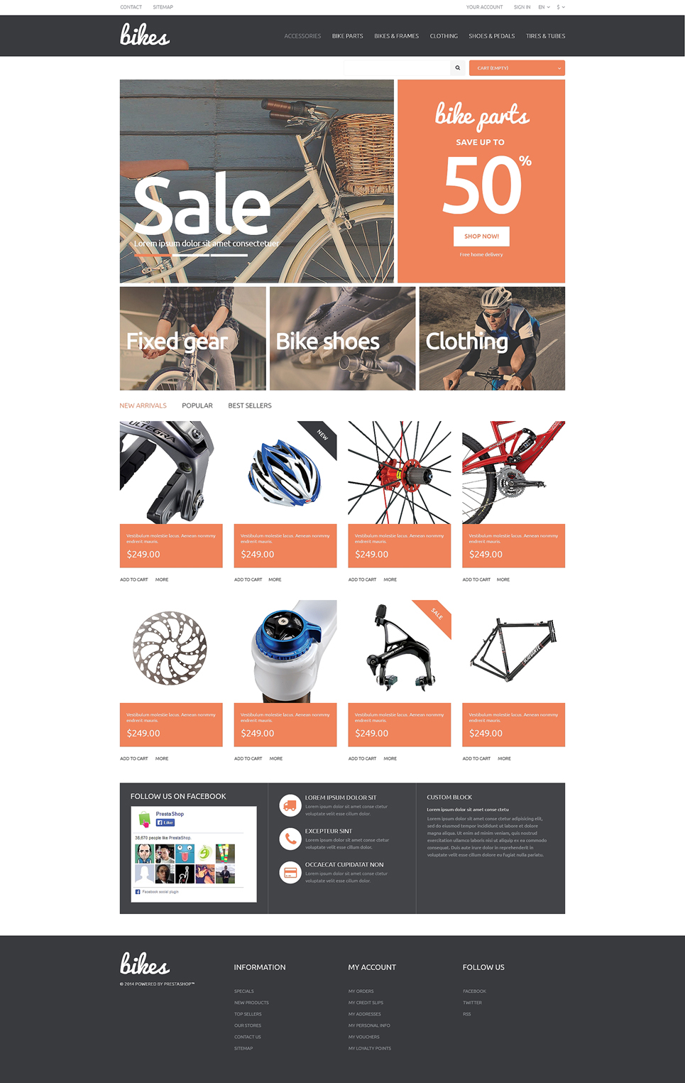 Bikes PrestaShop Theme New Screenshots BIG