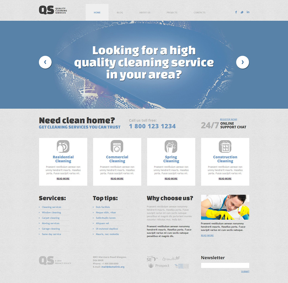 Cleaning Responsive WordPress Theme New Screenshots BIG