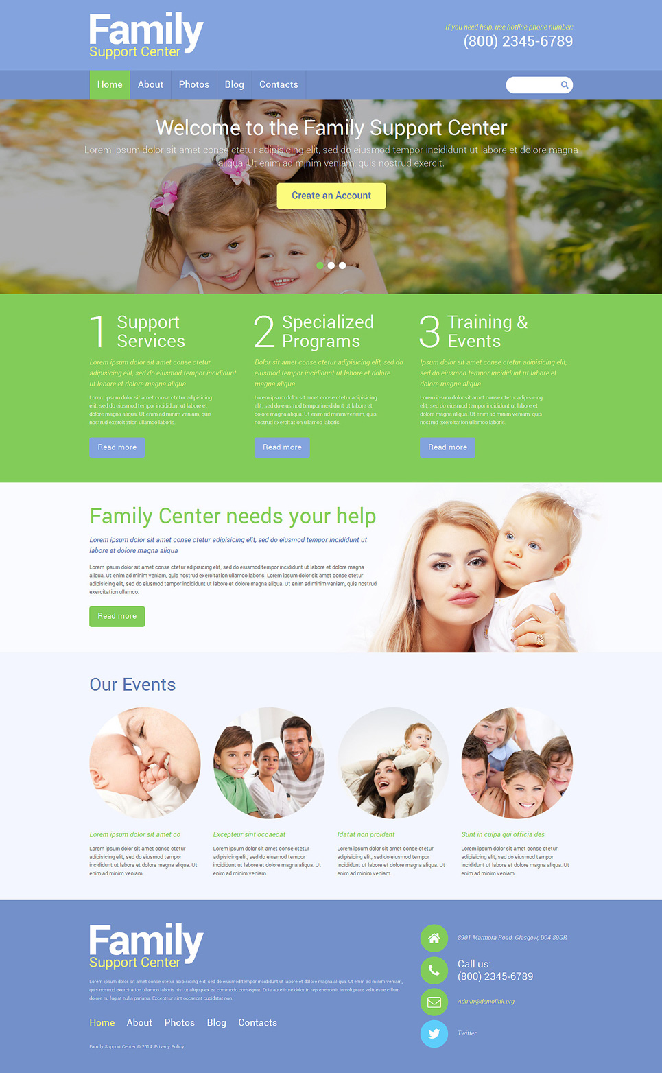 Family Center Responsive Joomla Template New Screenshots BIG