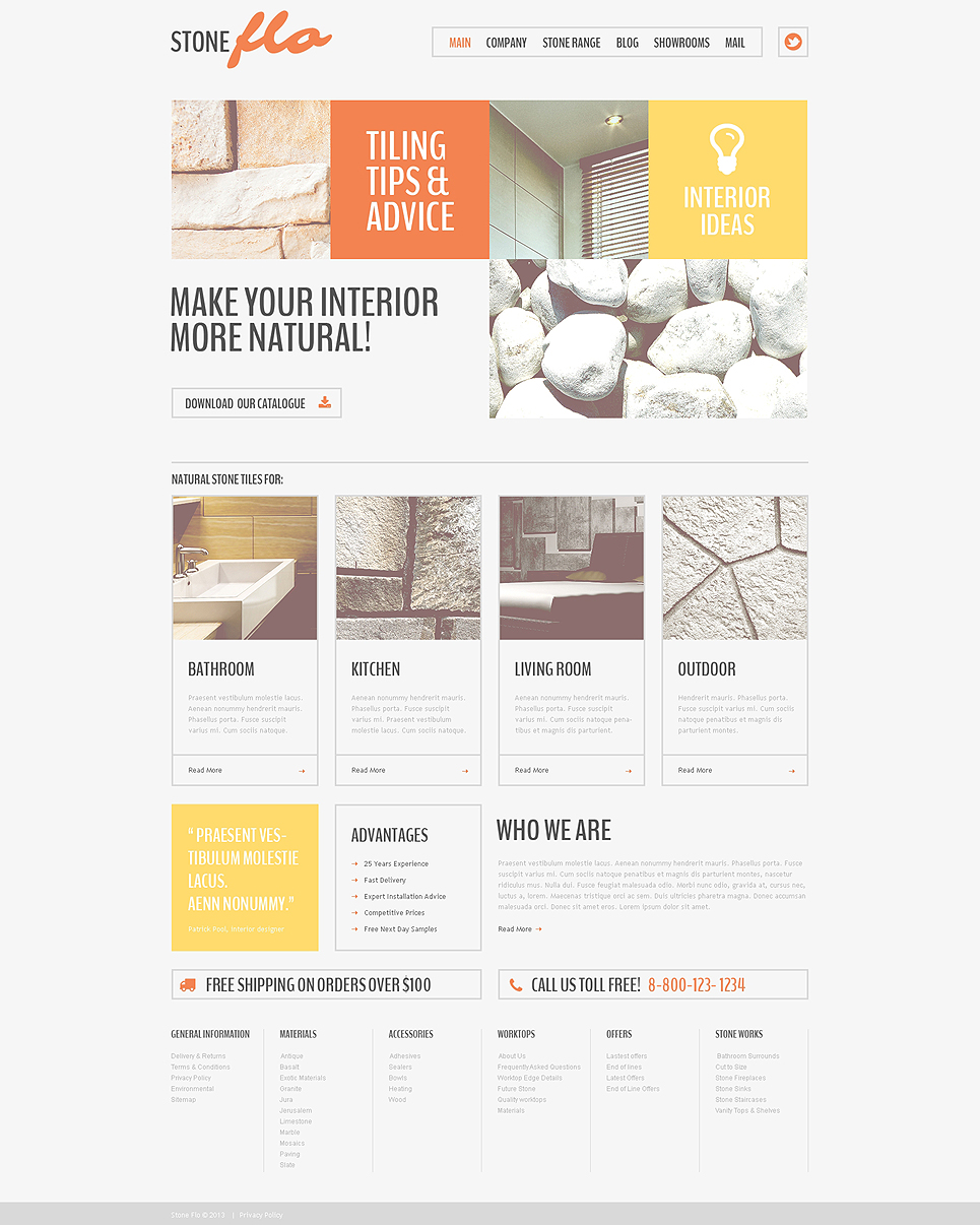 Flooring Drupal Template New Screenshots BIG