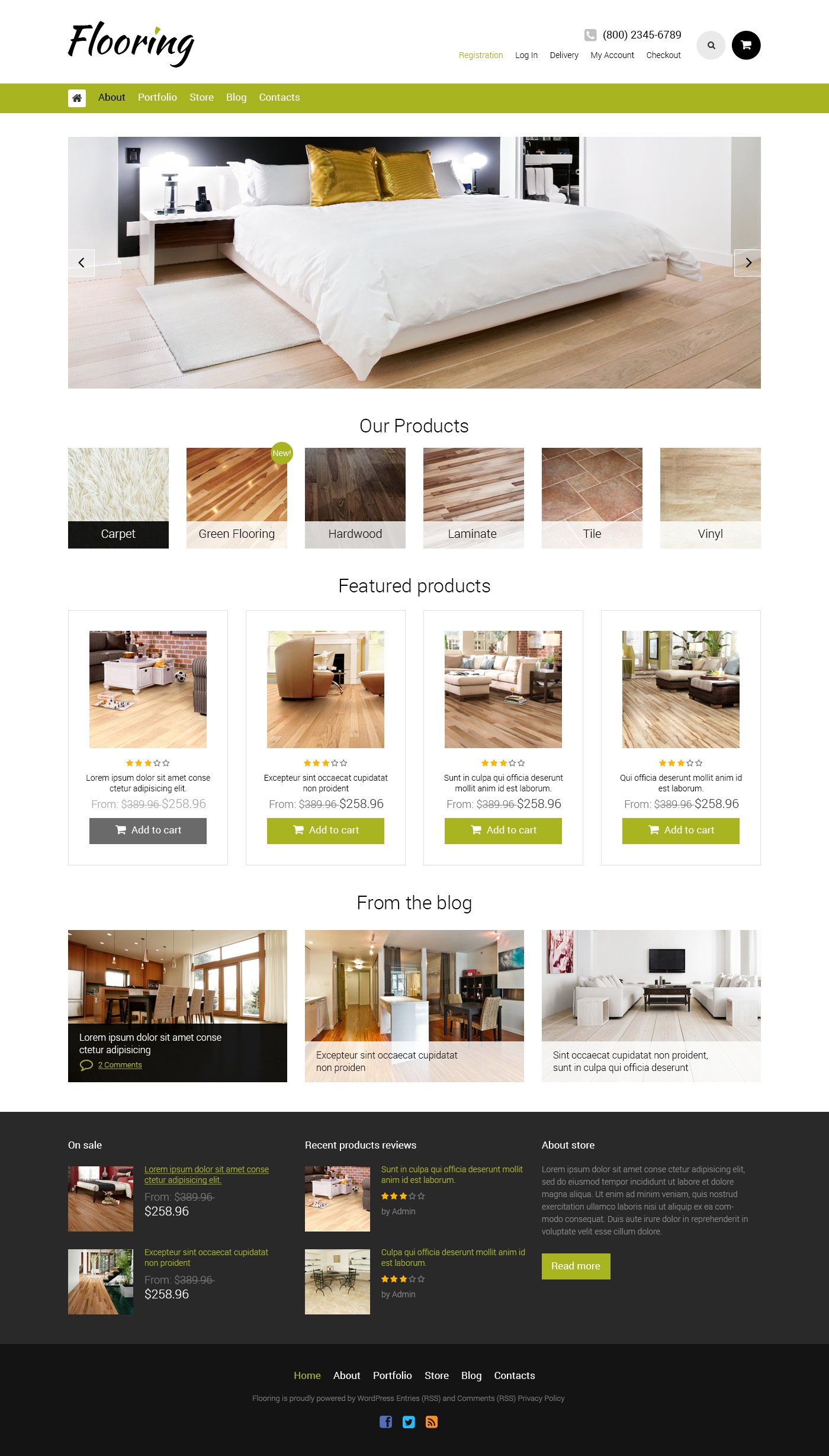 Flooring Responsive WooCommerce Theme - screenshot