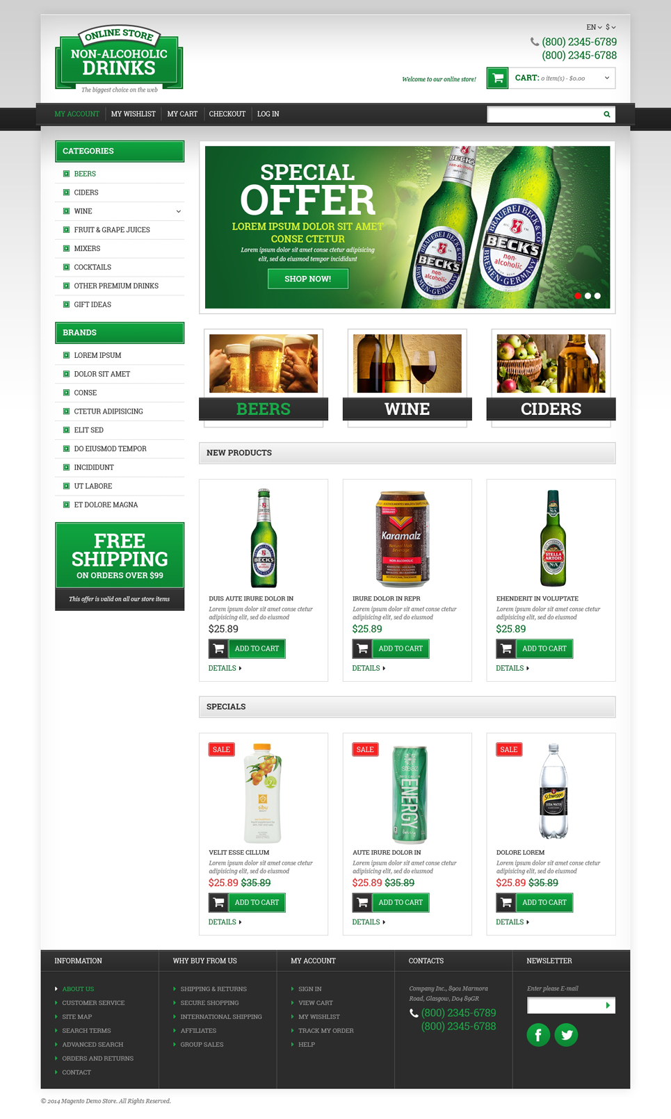 Food & Drink Responsive Magento Theme New Screenshots BIG