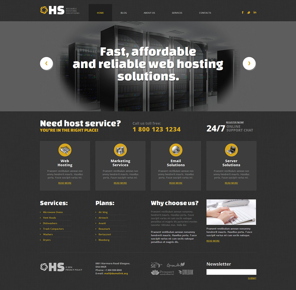 Hosting Responsive WordPress Theme New Screenshots BIG