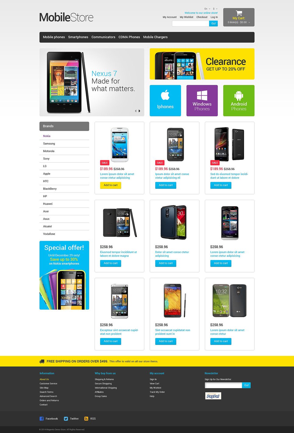 Mobile Store Responsive Magento Theme New Screenshots BIG