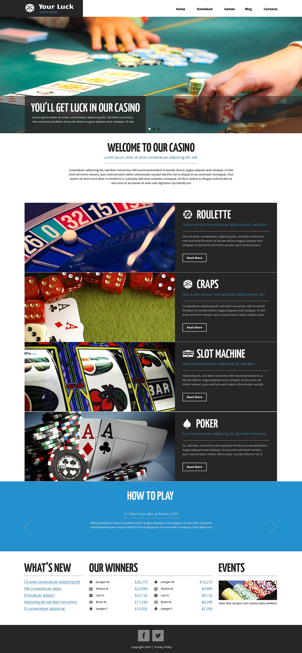 Online Casino Drupal Template New Screenshots BIG