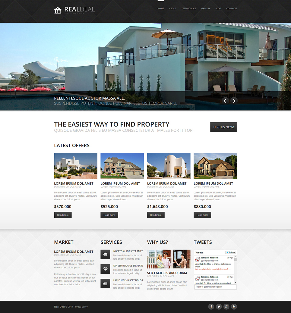 Real Estate Agency Responsive Joomla Template New Screenshots BIG