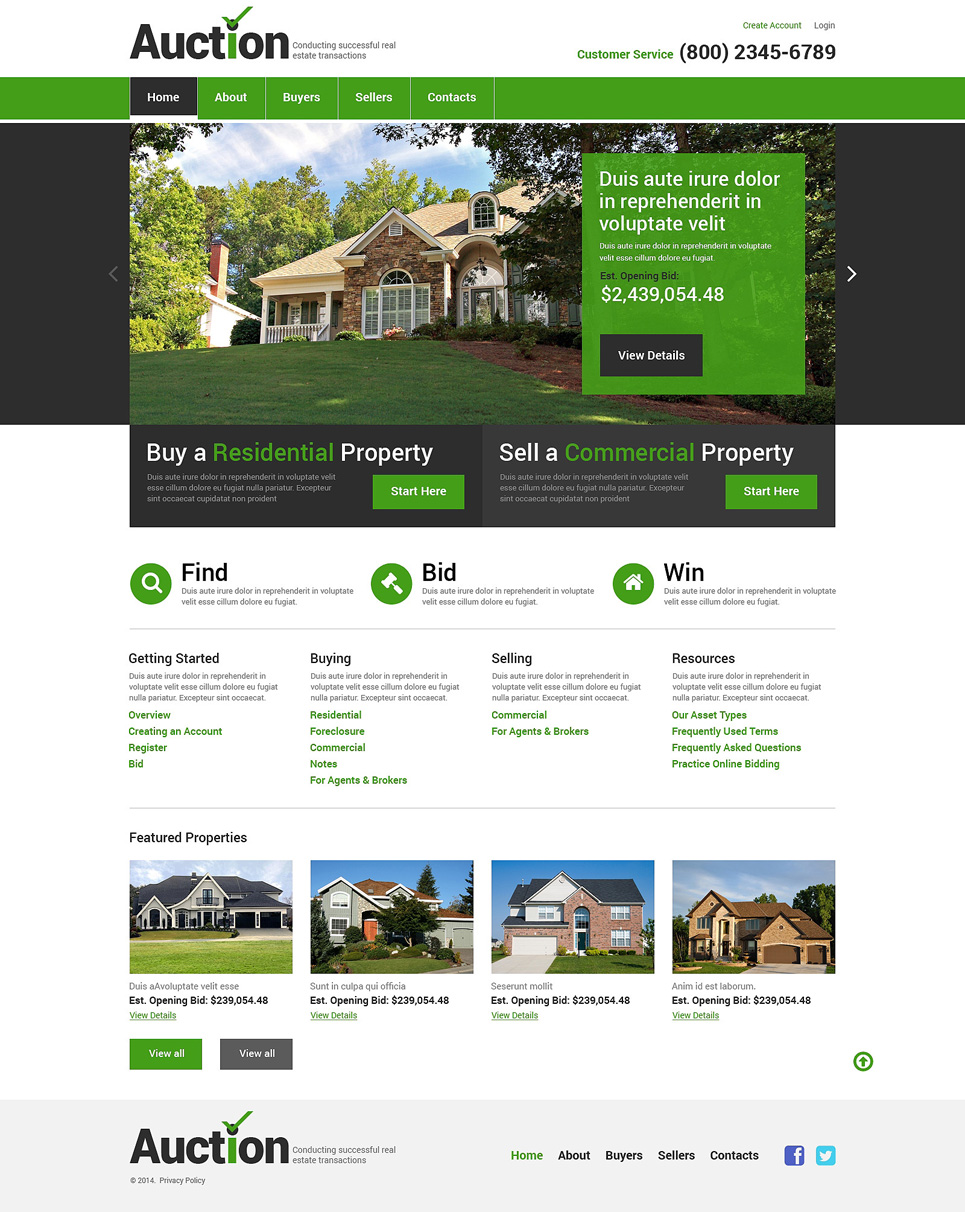 Real Estate Agency Responsive Website Template New Screenshots BIG