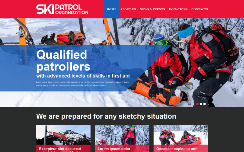 Skiing Responsive Website Template