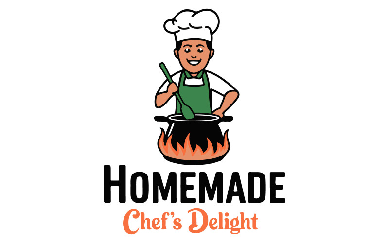 A logo for a homemade masala Illustration