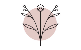 Beauty florist Shop logo vector icon design template v.17