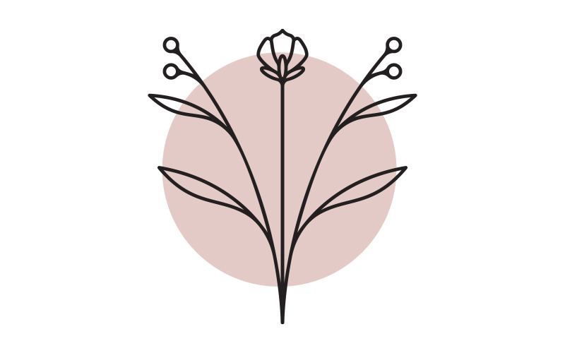 Beauty florist Shop logo vector icon design template v.17 Logo Template