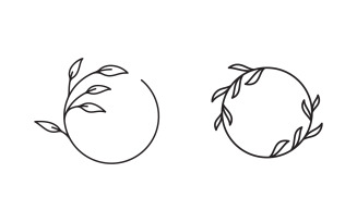 Beauty florist Shop logo vector icon design template v.19