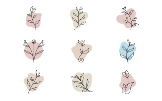 Beauty florist Shop logo vector icon design template v.21