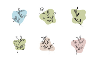 Beauty florist Shop logo vector icon design template v.22