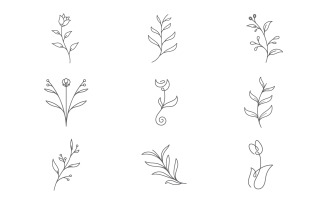Beauty florist Shop logo vector icon design template v.3
