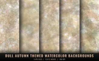 Dull Autumn Themed Watercolor Backgrounds