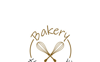Egg beater of bakery vintage logo simple minimalist