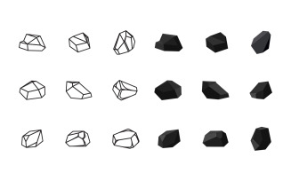 Industrial charcoal Vector icon design illustration v.5