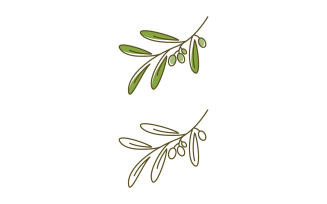 Olive Oil leaf vector illustration design template v.4