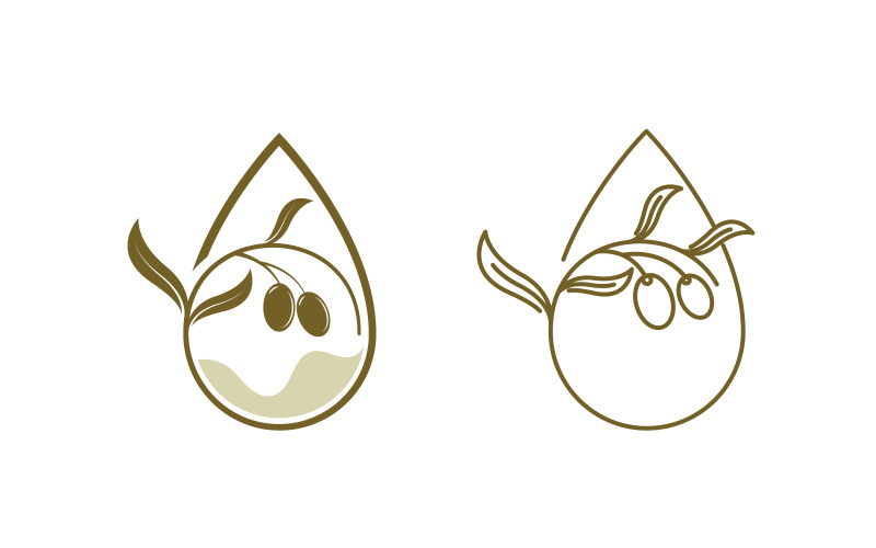 Olive Oil leaf vector illustration design template v.5 Logo Template