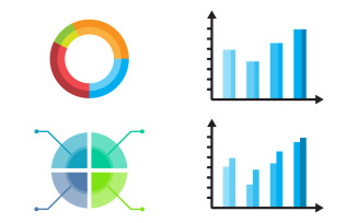 Info Graphic Business Finance Logo template vector icon design v.1