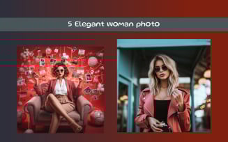 Elegant woman photo AI image