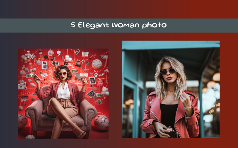 Elegant woman photo AI image Illustration