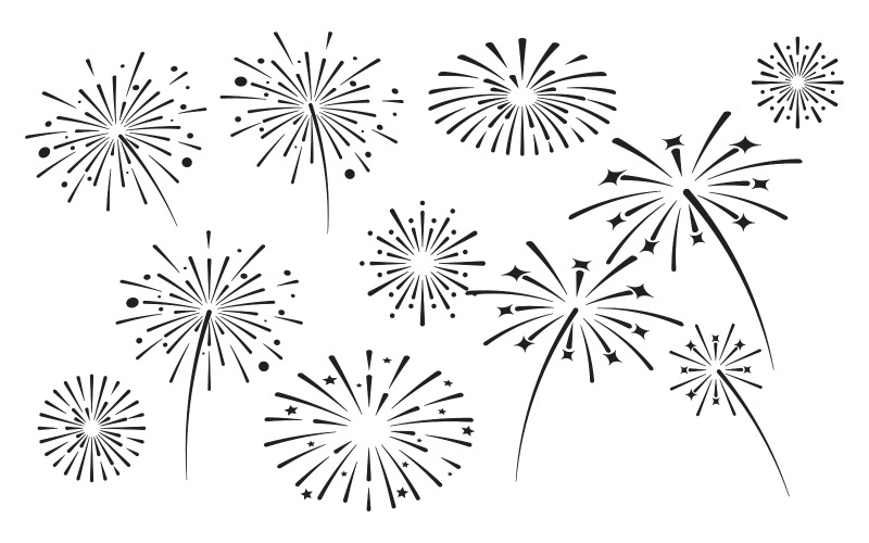 Firework event party vector icon illustration design template v.8 Illustration