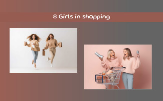 Girls in shopping basket Ai image