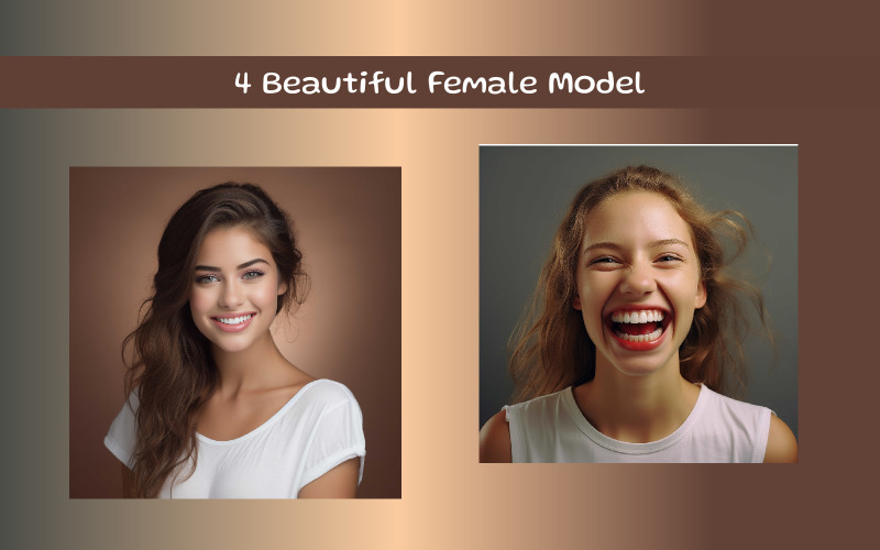 Attractive Female Model AI image Illustration