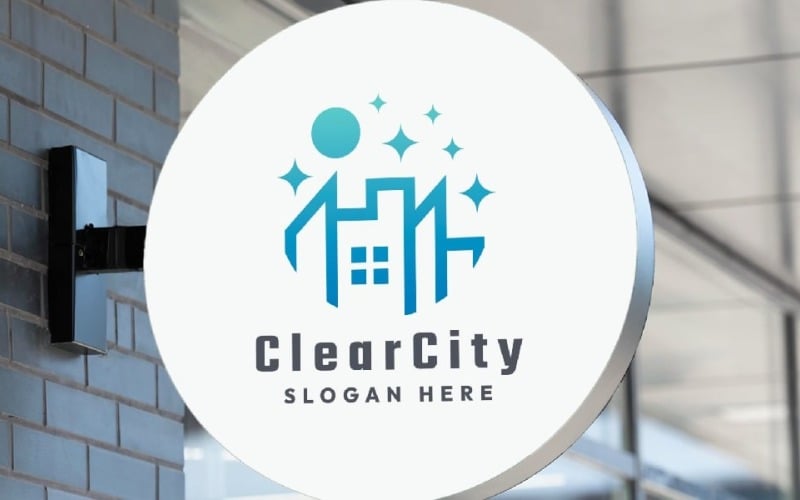 Clear City Building Architect Logo Logo Template