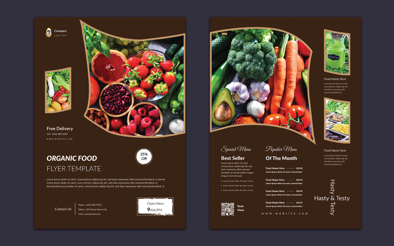 Gray Color Food Menu Template Corporate Identity