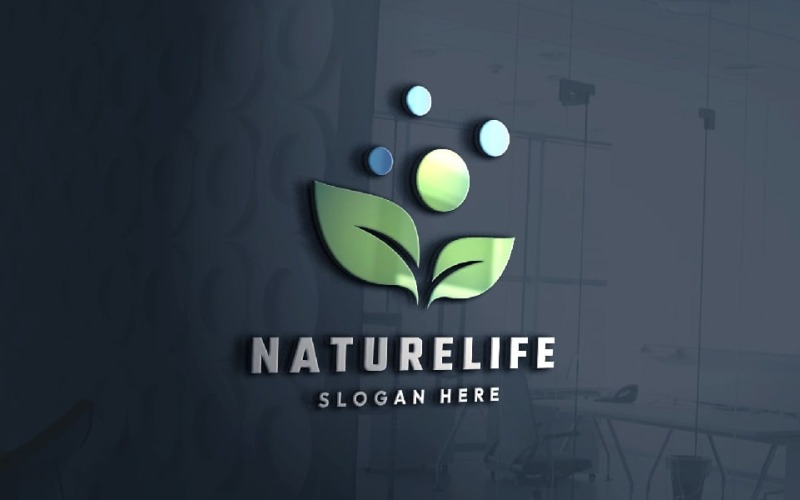Green Nature Life Pro Logo Logo Template