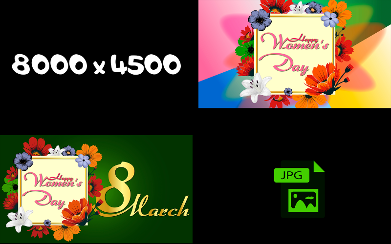 March 8 (with International Women's Day) Illustration