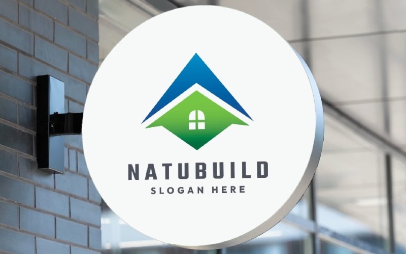 Nature Building Homes Logo Logo Template
